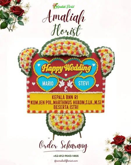 Papan Bunga Pernikahan Idi Tunong
